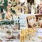 Mix Dried Bio Flower Rose Petals Confetti, 20+ Cups of Ivory White Roses & Eucalyptus Leaves, Real Petals for Wedding Parties